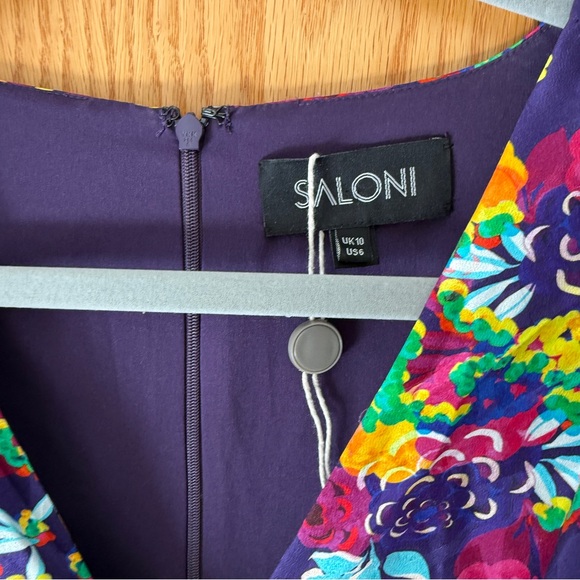 SALONI Silk Lea Camelia Floral Dress - Picture 4 of 6